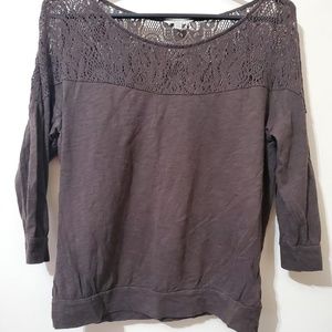 3/4 Sleeve Brown Top